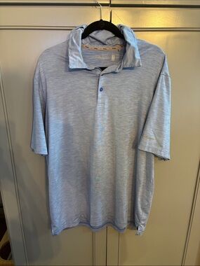 Walter Hagen Light Blue Men's Polo Shirt - Performance Short Sleeve Lg